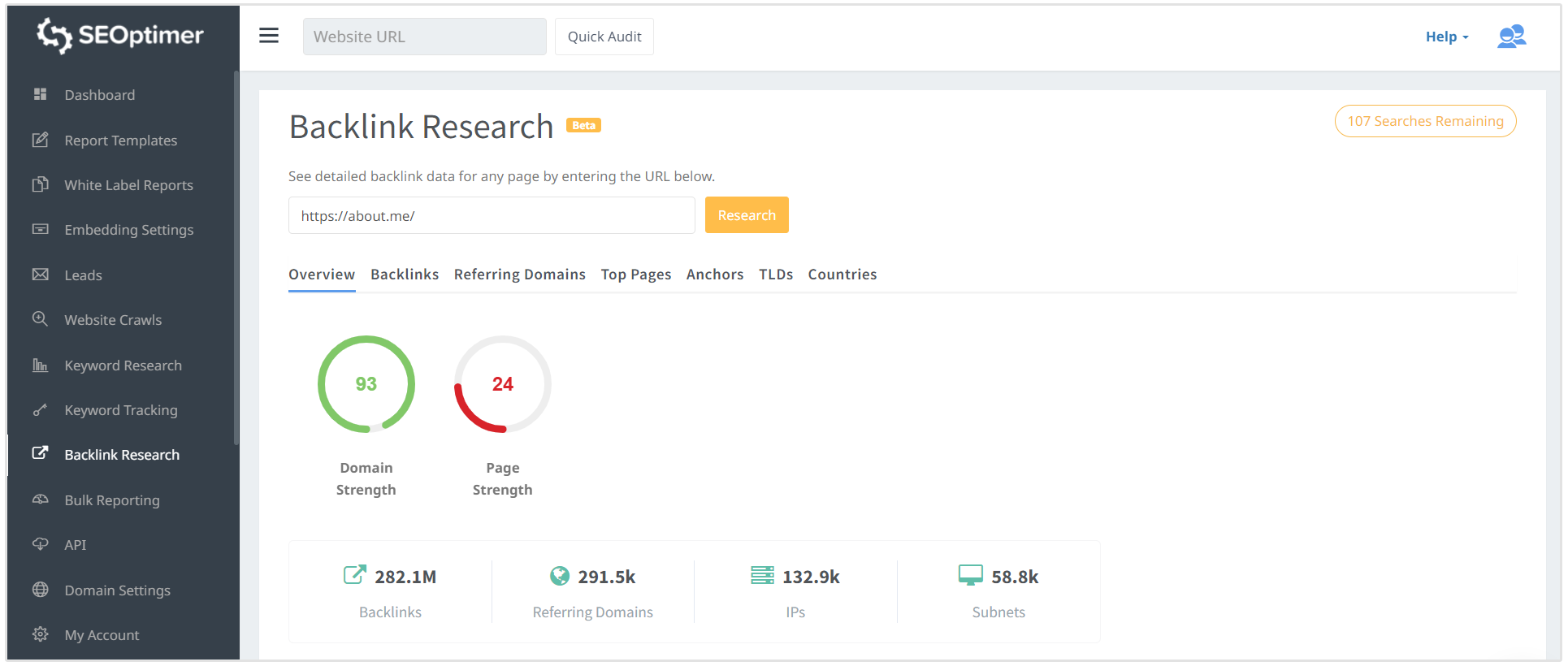 profil de backlink à propos de moi